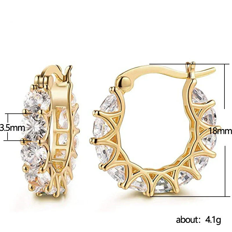 Women's Fashion Geometric Copper Earrings - Image 5