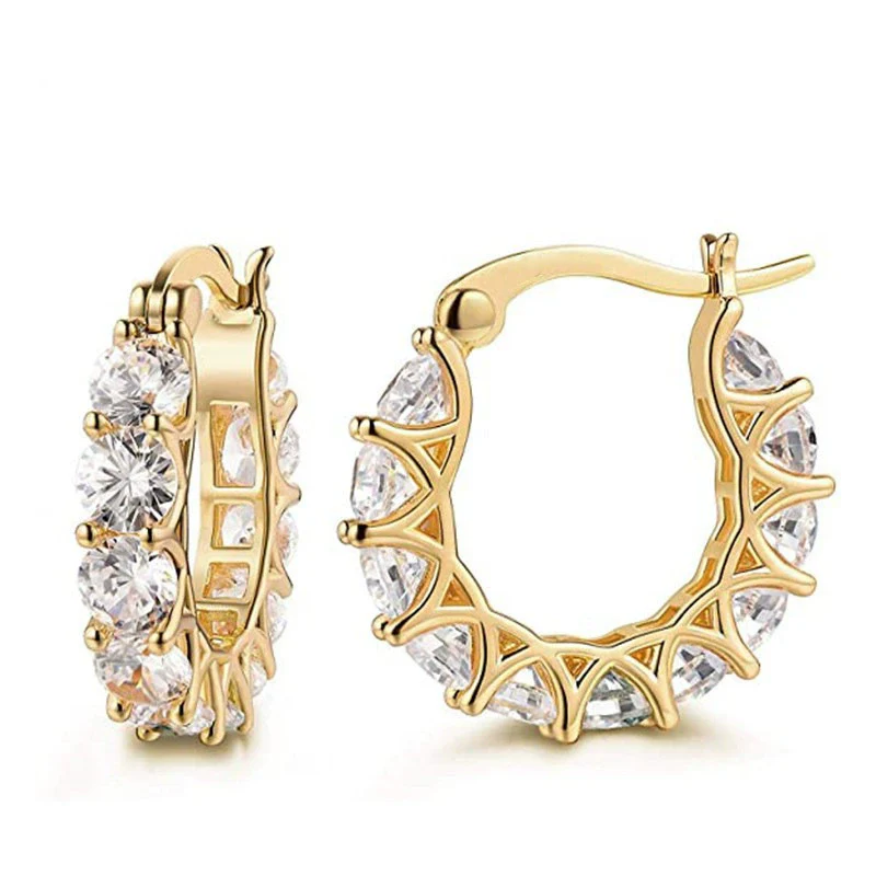 Women's Fashion Geometric Copper Earrings - Image 6