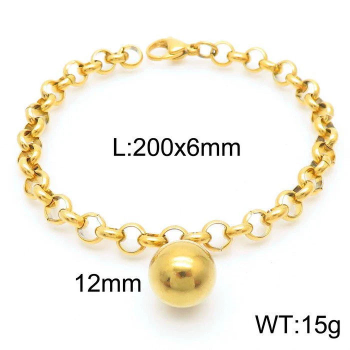 Women's Fashion Jewelry Twopiece Set With Titanium Steel And Pearl Chain And Large Ball Design - Image 14