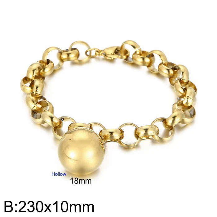 Women's Fashion Jewelry Twopiece Set With Titanium Steel And Pearl Chain And Large Ball Design - Image 24