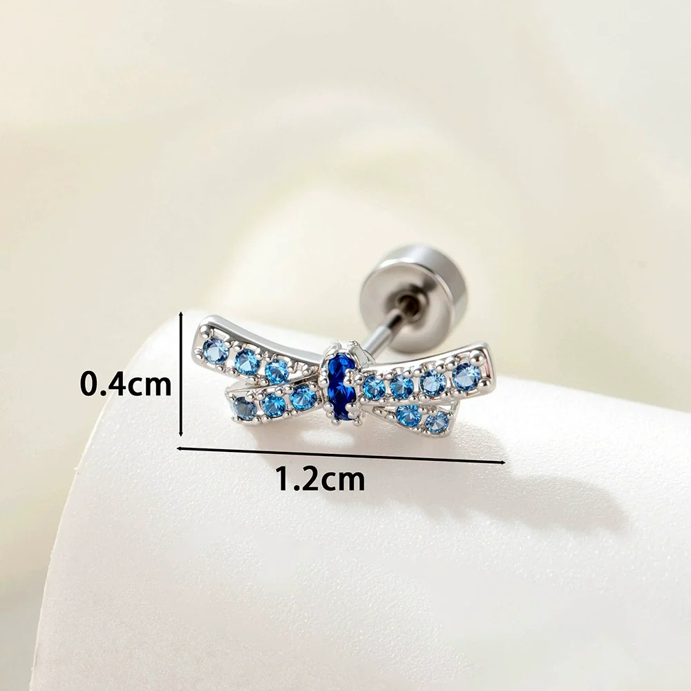 Women's Fashion Metal Bow Ear Nail With Zirconia Processing - Image 7