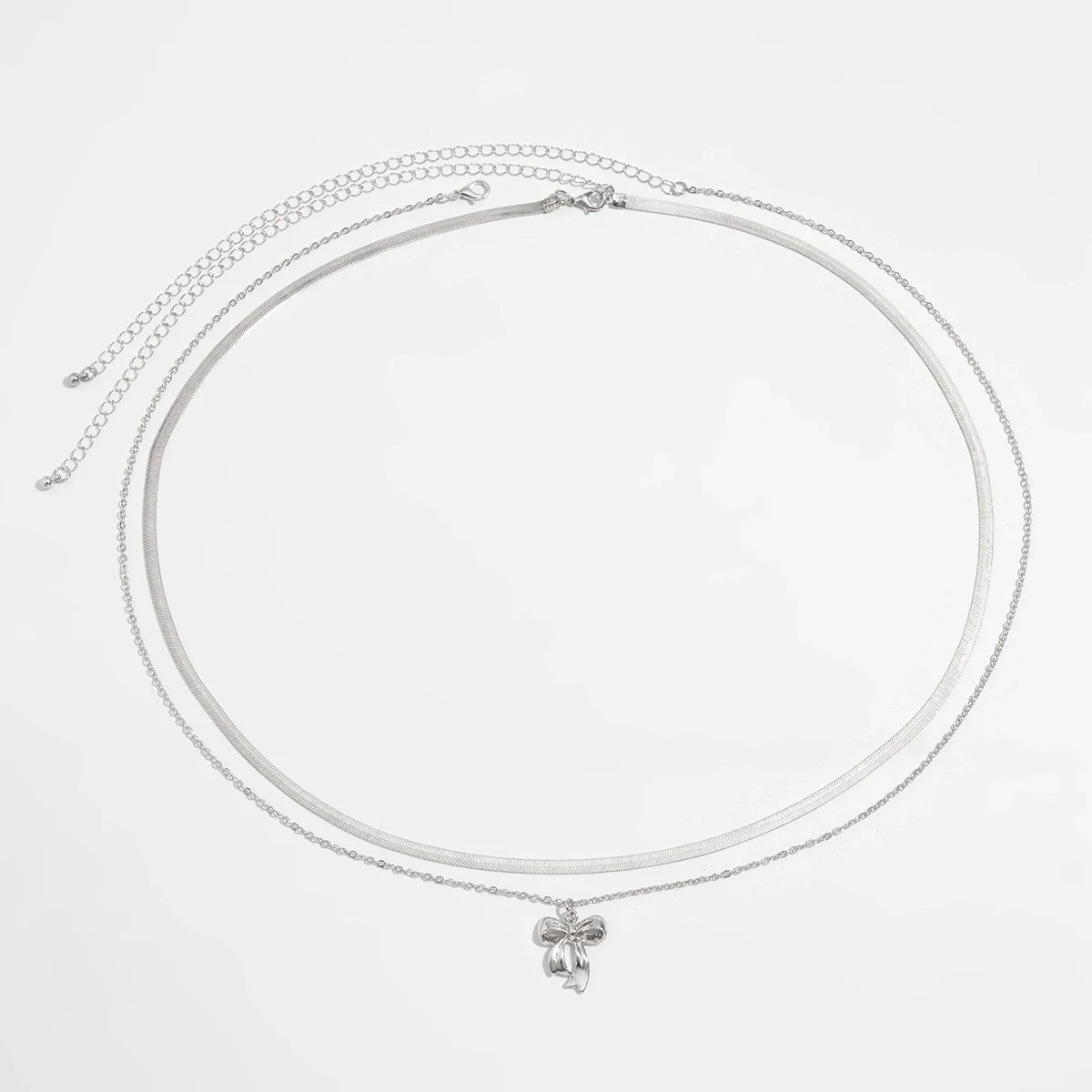 Women's Fashion Metal Waist Chain With Bow Pendant And Snake Bone Design Made Of Copper Chain Alloy - Image 6