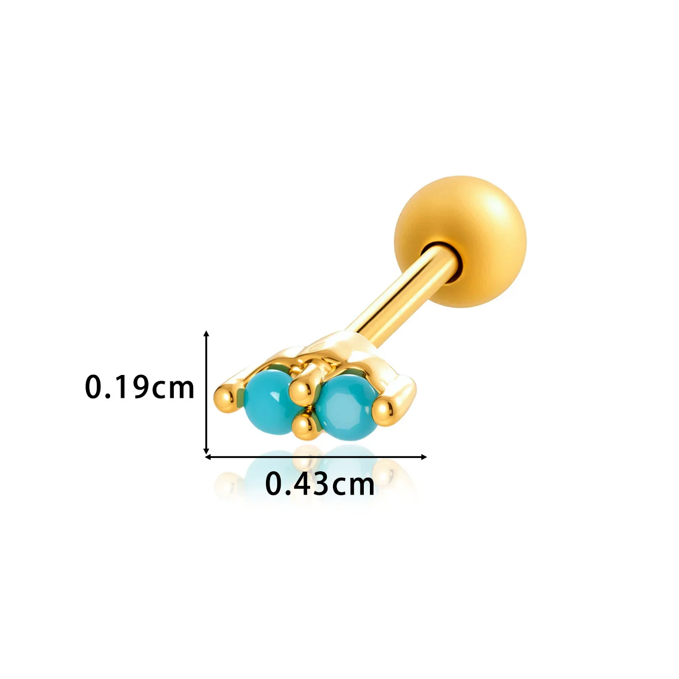 Women's Fashion Ol Metal Horse Eye Shape Electroplated Ear Bone Nail Cartilage Puncture Ornaments - Image 14