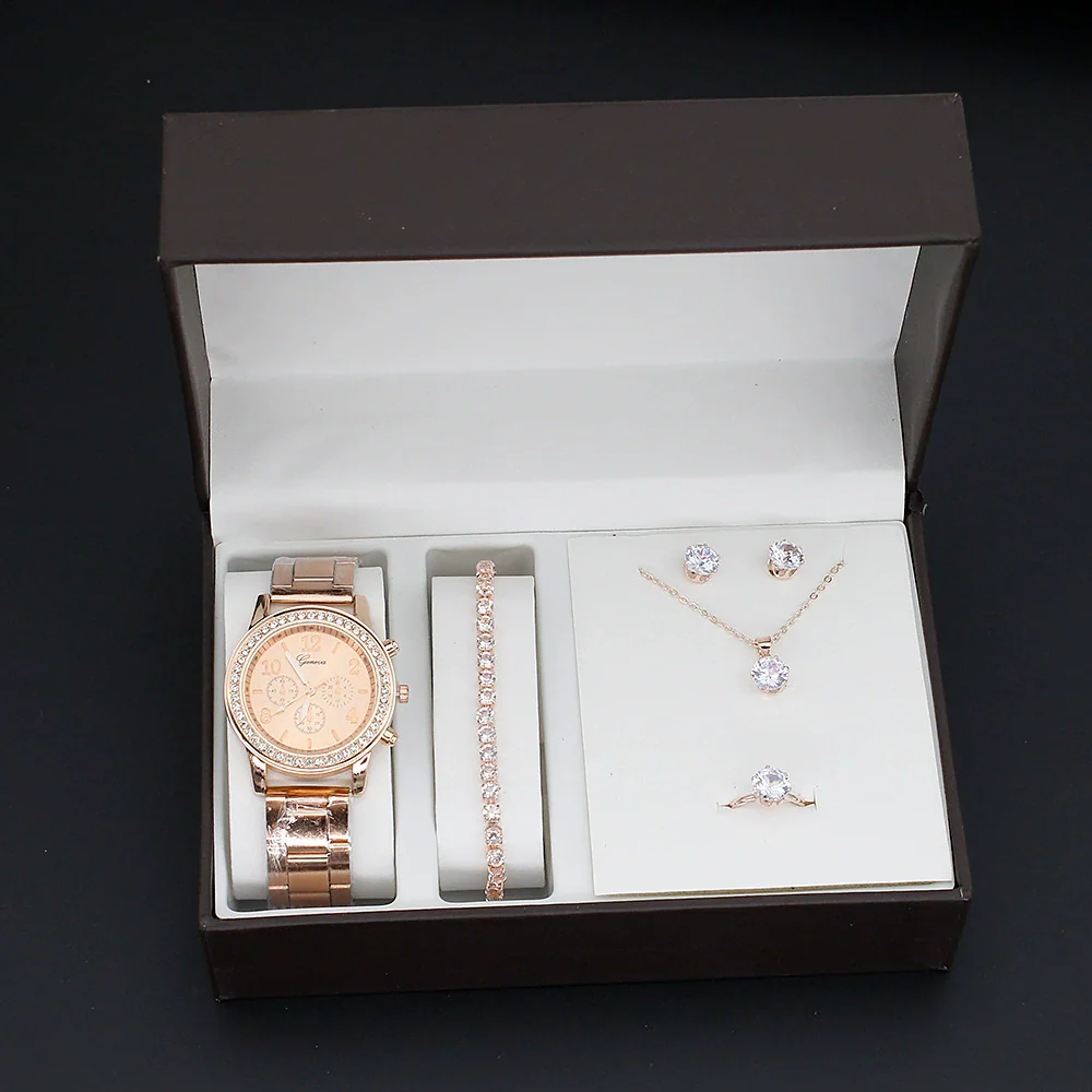Women's Fashion Quartz Watch With Alloy Case Imitation Leather Strap And Stainless Steel Clasp Round Dial - Image 4
