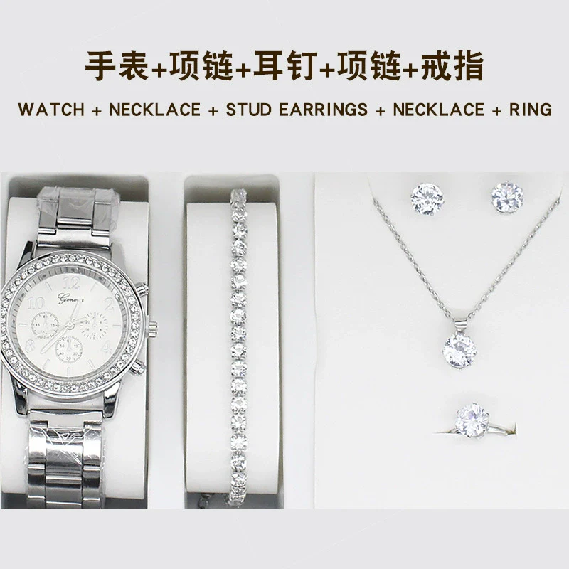 Women's Fashion Quartz Watch With Alloy Case Imitation Leather Strap And Stainless Steel Clasp Round Dial - Image 7
