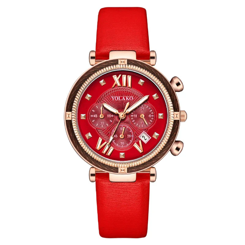 Women's Fashion Quartz Watch With Alloy Case Leather Strap Stainless Steel Buckle And Mineral Reinforced Mirror Round Dial - Image 7