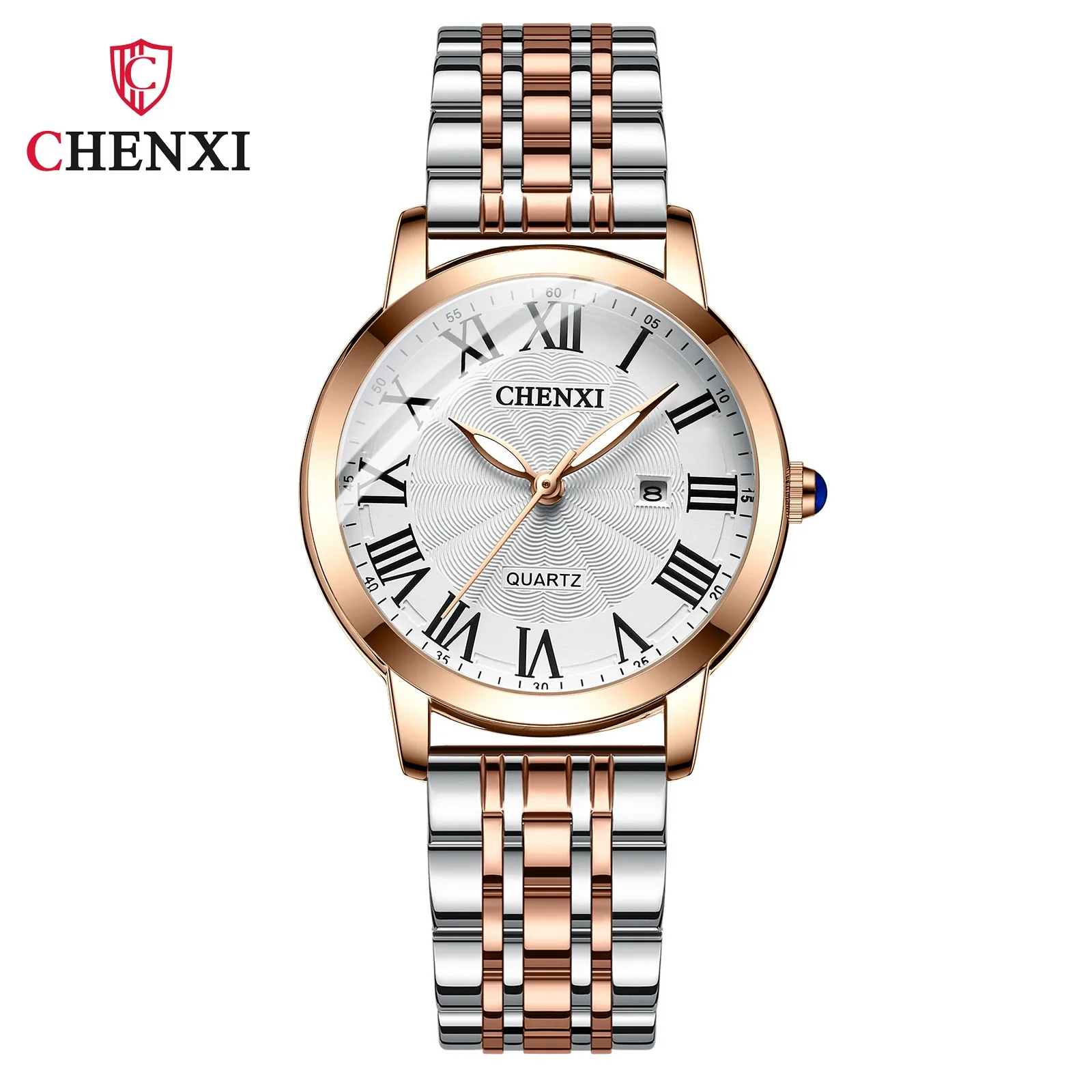 Women's Fashion Square Alloy Case Stainless Steel Band Waterproof Diamond Inlaid Watch - Image 9