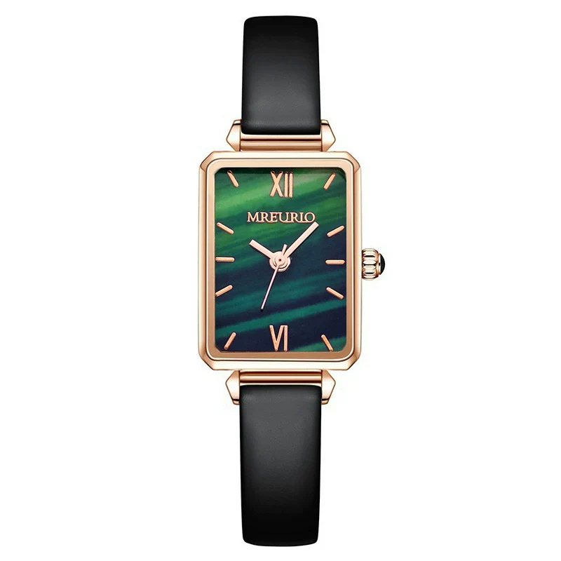 Women's Fashion Square Dial Leather Strap Quartz Watch Made Of Alloy With Stainless Steel Clasp And Mineral Strengthened Mirror - Image 5