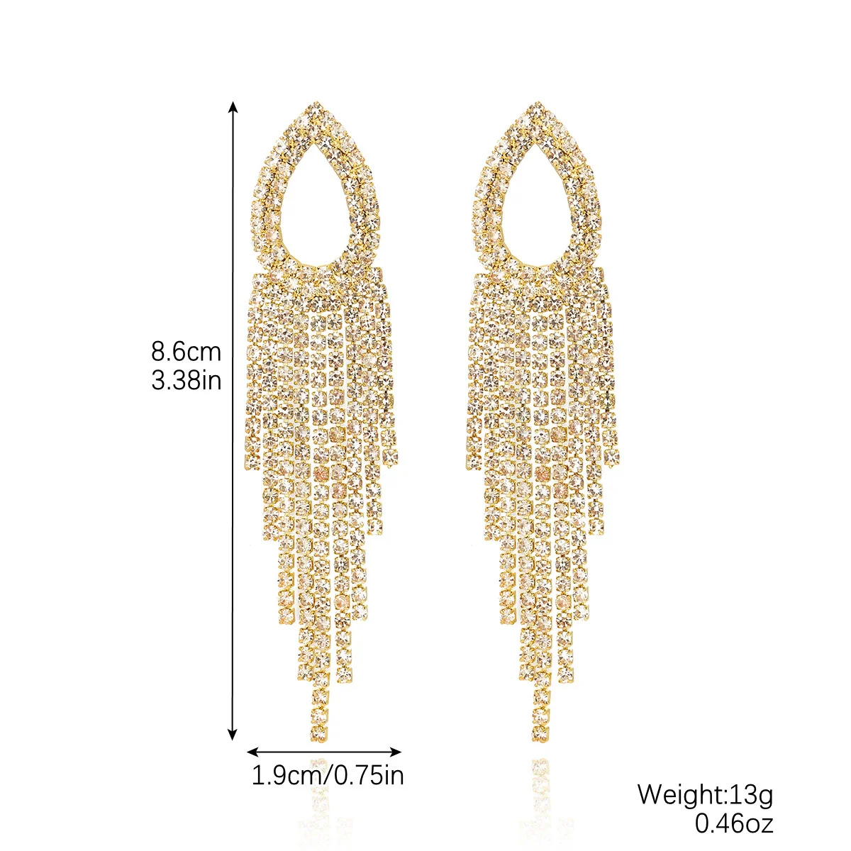 Women's Fashion Tassel Earrings Copper Heart Drop Shape Geometric Electroplated - Image 11