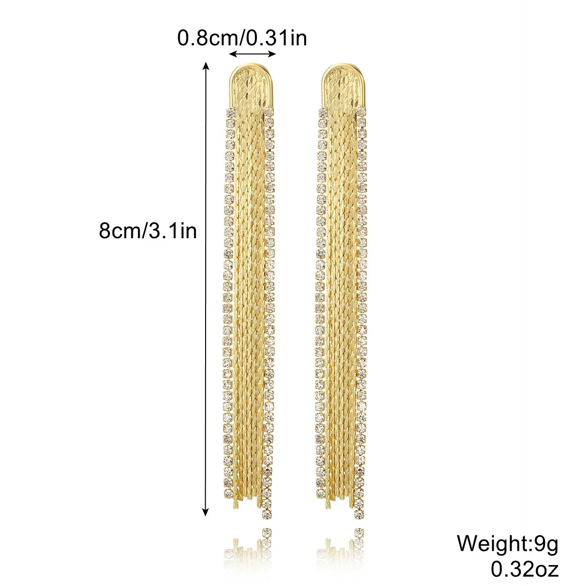Women's Fashion Tassel Earrings Copper Heart Drop Shape Geometric Electroplated - Image 13