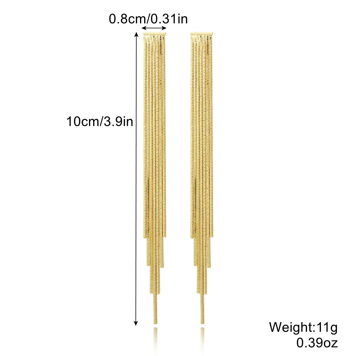 Women's Fashion Tassel Earrings Copper Heart Drop Shape Geometric Electroplated - Image 14