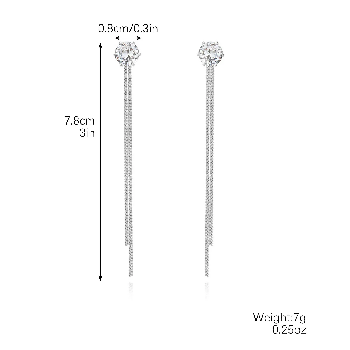 Women's Fashion Tassel Earrings Copper Heart Drop Shape Geometric Electroplated - Image 16