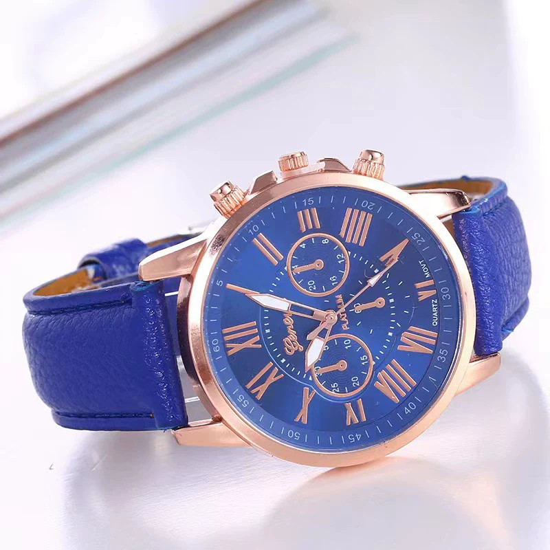 Women's Fashion Watch Belt Alloy Case Pu Strap Stainless Steel Clasp Round Dial Leisure Style - Image 4