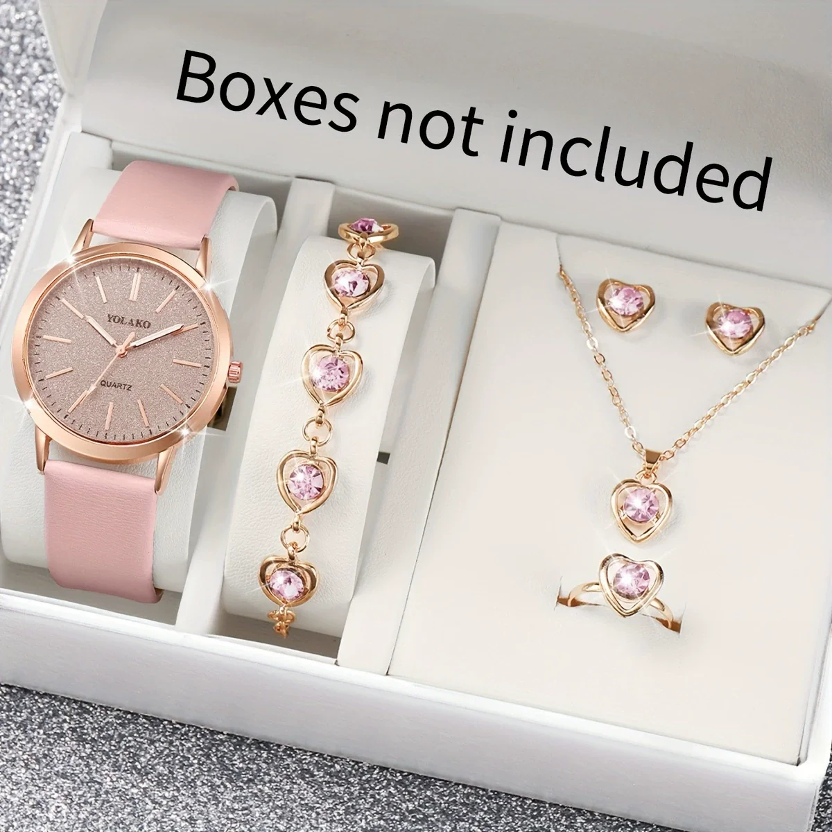 Women's Fashionable Alloy And Textile Glass Quartz Round Dial Watch