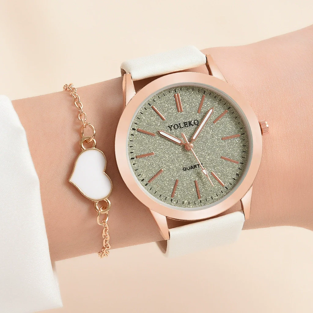 Women's Fashionable Alloy And Textile Glass Quartz Round Dial Watch - Image 11