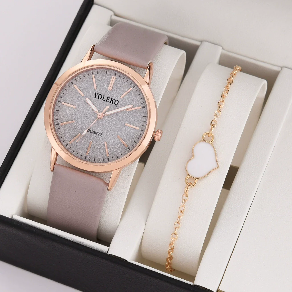 Women's Fashionable Alloy And Textile Glass Quartz Round Dial Watch - Image 14
