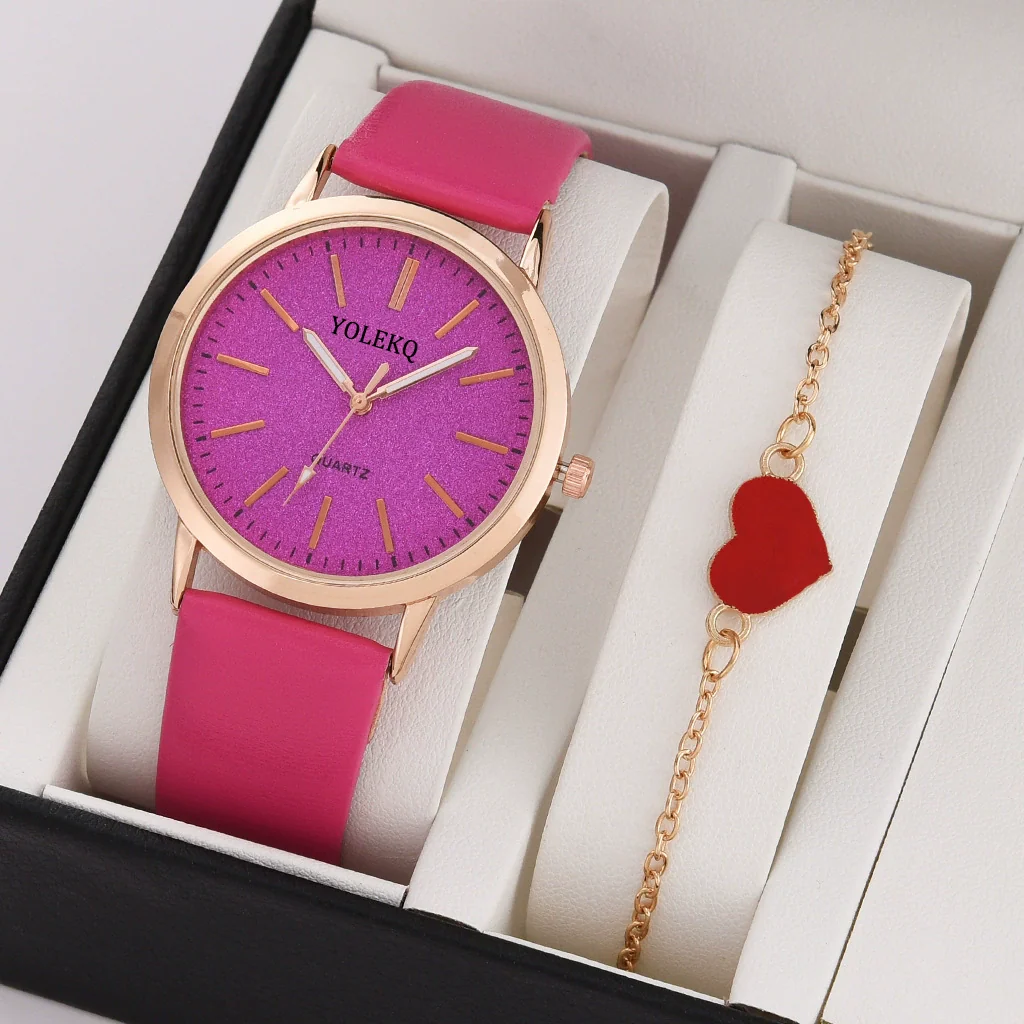 Women's Fashionable Alloy And Textile Glass Quartz Round Dial Watch - Image 16