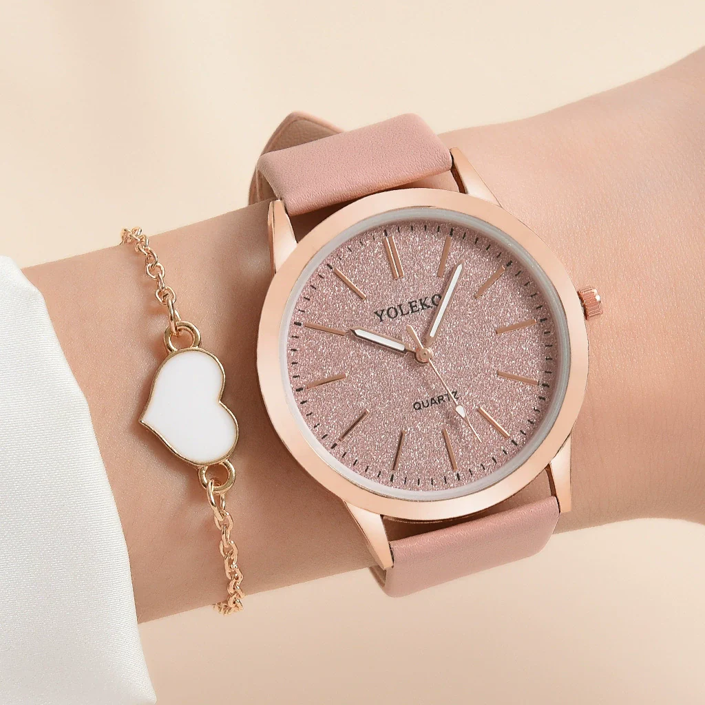 Women's Fashionable Alloy And Textile Glass Quartz Round Dial Watch - Image 8
