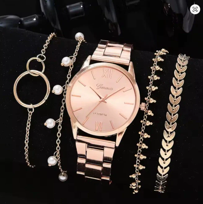 Women's Fashionable Alloy Watches With Round Dial And Stainless Steel Buckle - Image 4