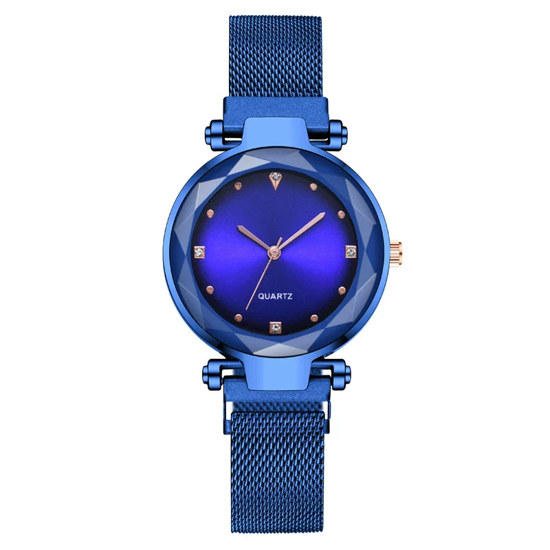 Women's Fashionable Diamondencrusted Metal Quartz Watch With Magnetic Milan Belt And Round Dial - Image 2