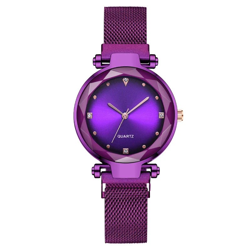 Women's Fashionable Diamondencrusted Metal Quartz Watch With Magnetic Milan Belt And Round Dial - Image 7