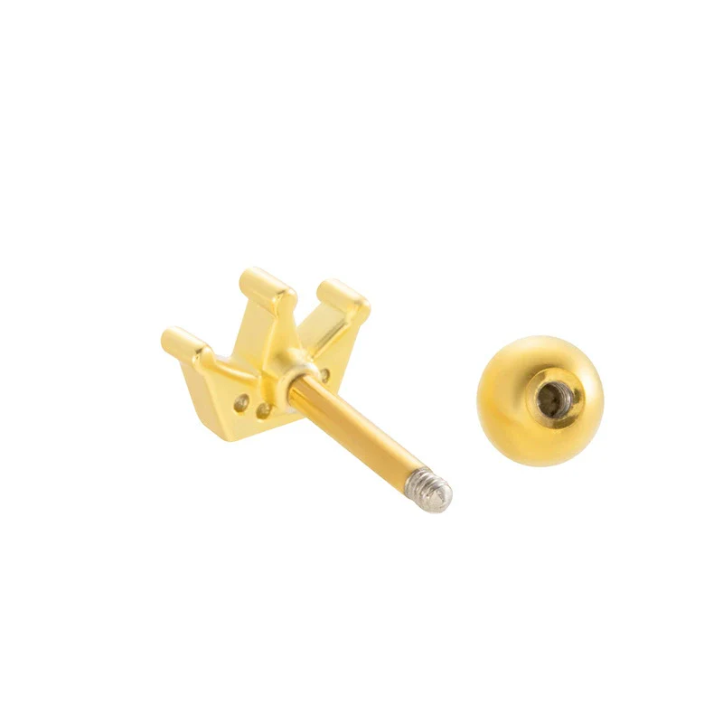 Women's Geometric Metal Titanium Steel Electroplating Piercing Earrings - Image 4