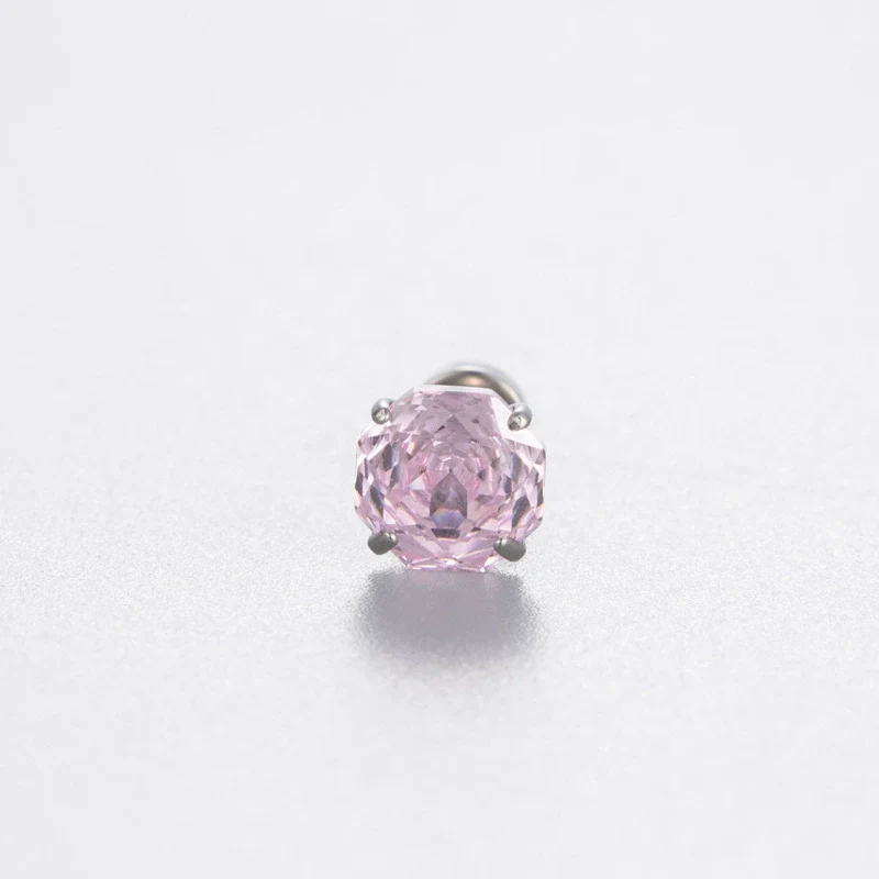 Women's Geometric Metal Zircon Earrings With Titanium Steel Screws And Rosecut Treatment - Image 6