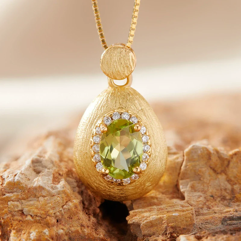 Women's Geometric Natural Amethytetine Pendant Necklace In S925 Sterling Silver With Gem And Crystal Design - Image 13