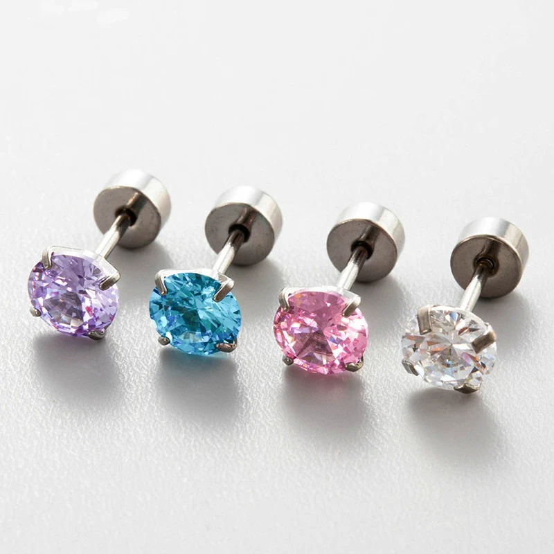 Women's Geometric Zirconia Titanium Steel Earring - Image 3