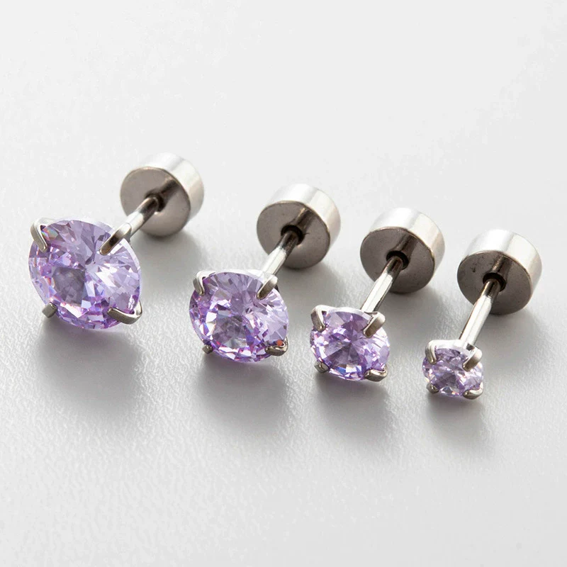Women's Geometric Zirconia Titanium Steel Earring - Image 7