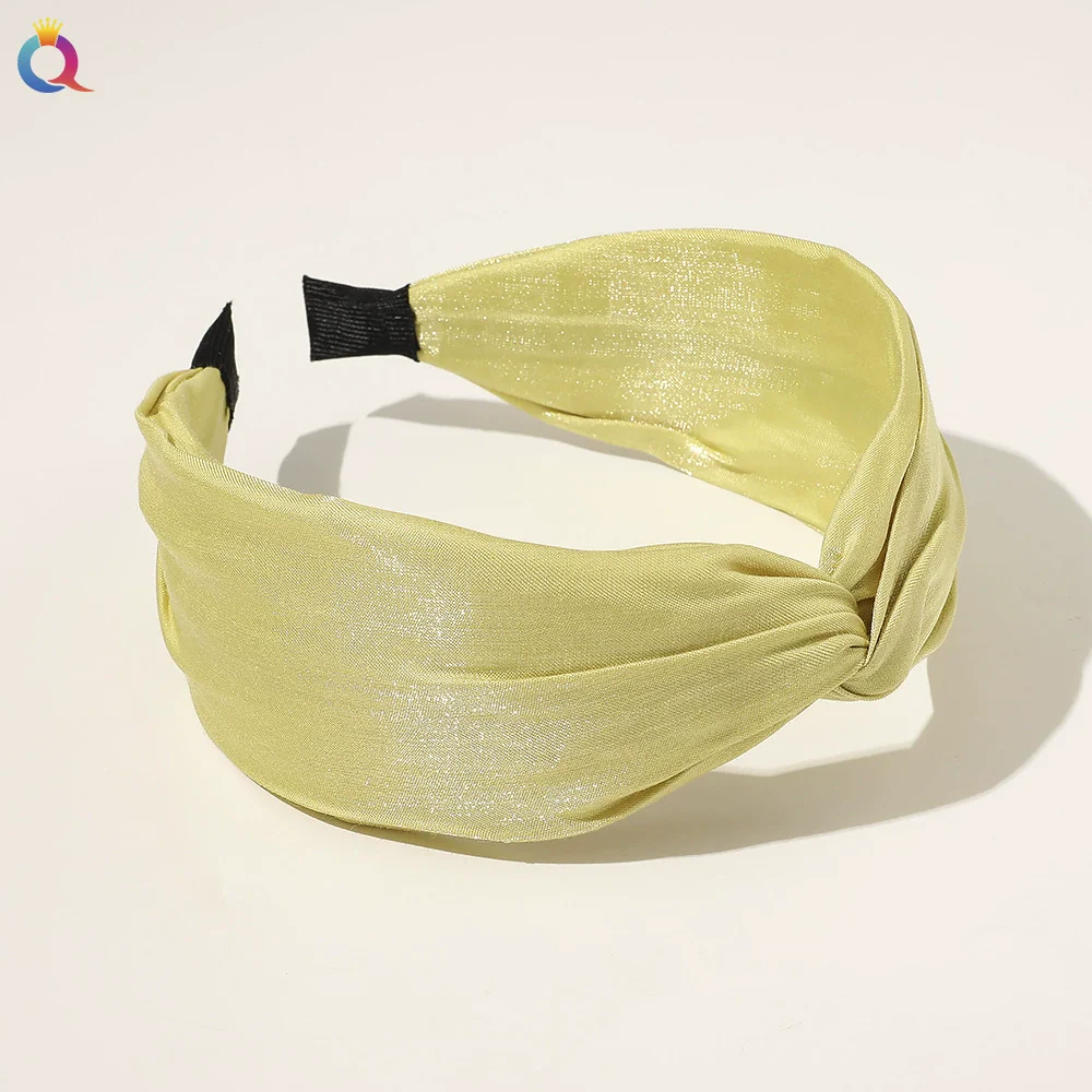 Women's Handmade Cloth Floral Widebrimmed Cross Hairband Hair Accessory With Printing - Image 7