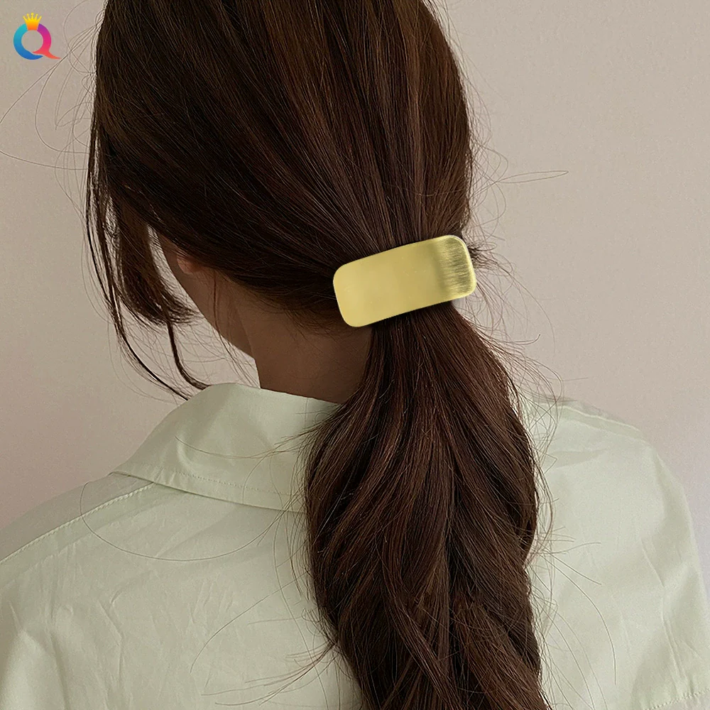 Women's Handmade Geometric Metal Cut Out Towel Hair Accessories Hair Ring Hair Tie - Image 3