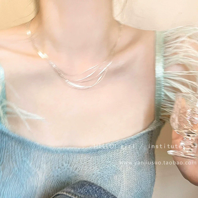 Women's Highend Light Luxury Metal Snake Bone Clavicle Necklace With Geometric Style And Electroplating - Image 2