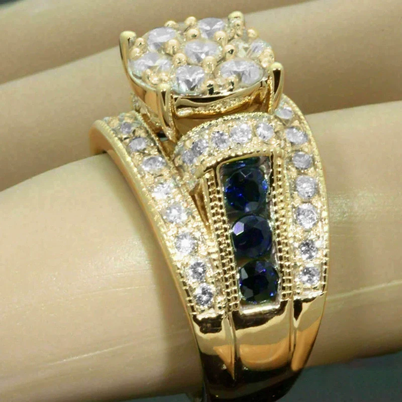 Women's Highend Luxury Geometric Copper Ring With Zirconia Design Fashion Dress Matching Jewelry - Image 2