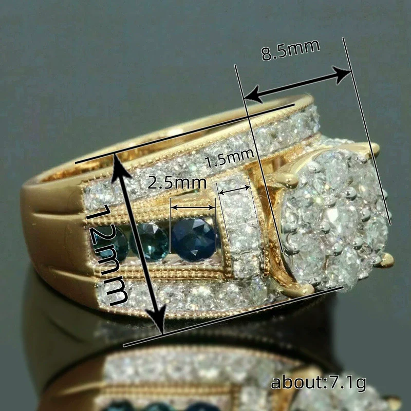 Women's Highend Luxury Geometric Copper Ring With Zirconia Design Fashion Dress Matching Jewelry - Image 4