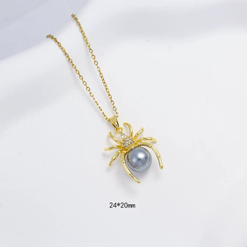Women's Jewelry Copper Necklace With Animal Zodiac Mixed Gemstone Setting Electroplated Pendant - Image 6