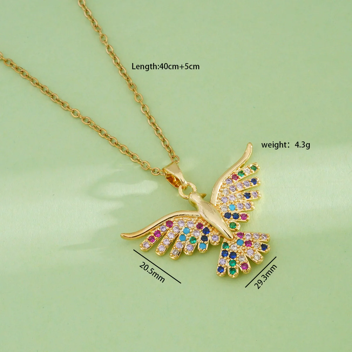 Women's Jewelry Copper Pendant Necklace With Angel Wings Animal Zodiac Pattern 18K Gold Plated Light Luxury Style - Image 6
