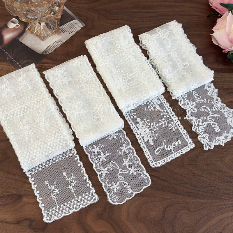 Women's Lace Silk Polyester Nylon Scarf With Plants Flowers Style