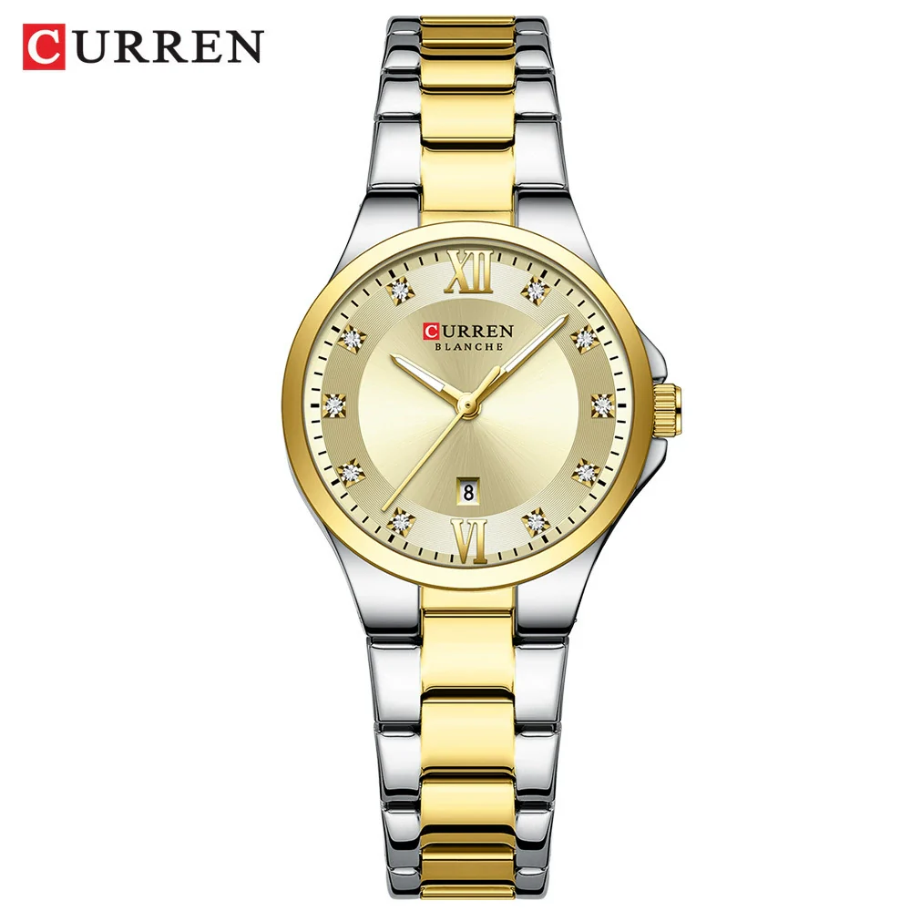 Women's Leisure Alloy And Stainless Steel Rhinestone Round Dial Quartz Watch - Image 5