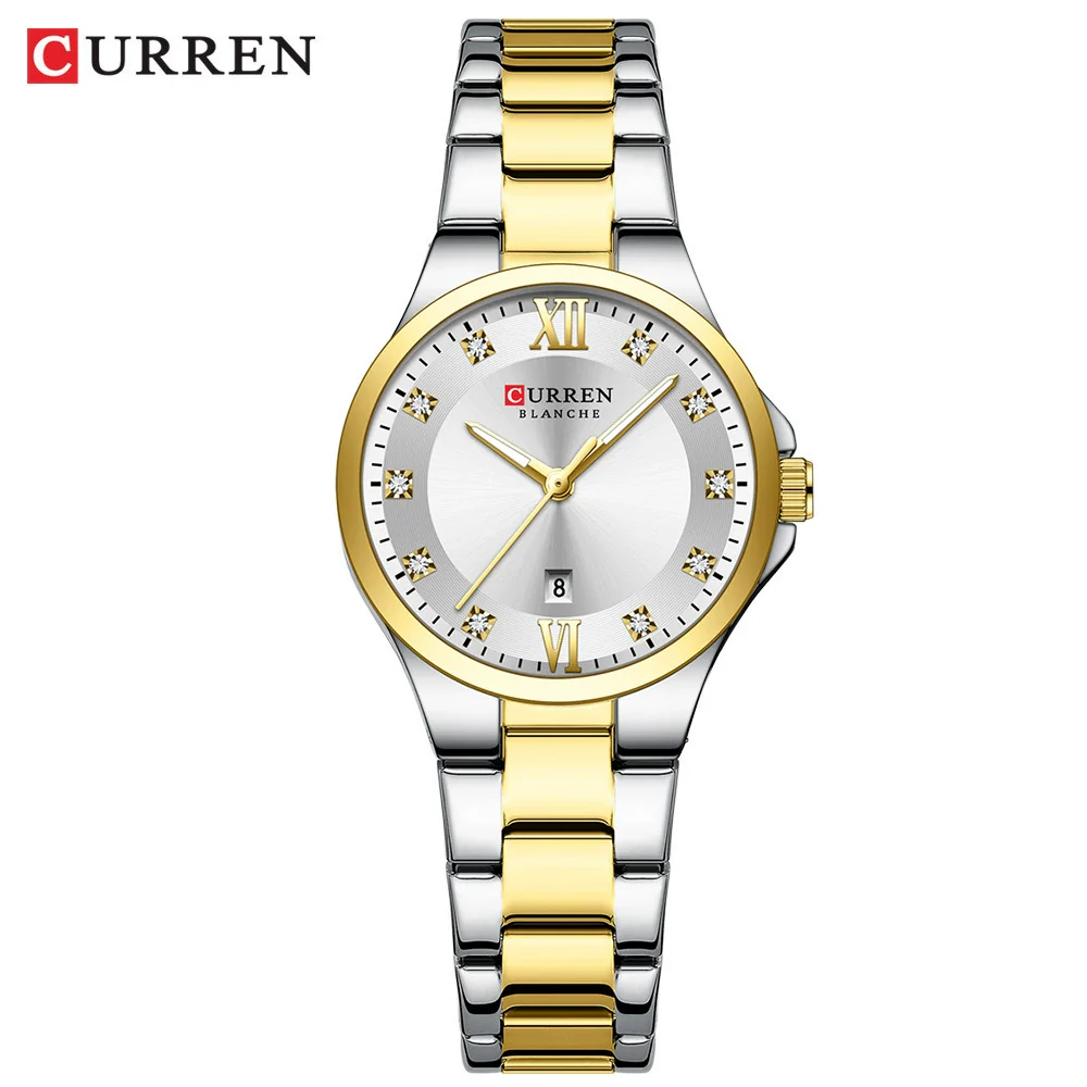 Women's Leisure Alloy And Stainless Steel Rhinestone Round Dial Quartz Watch - Image 9