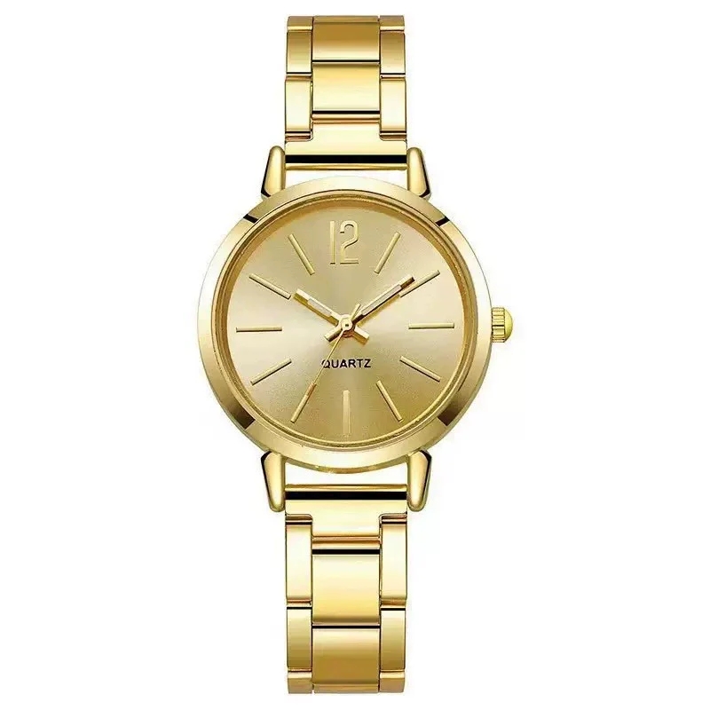 Women's Leisure Alloy Band Round Dial Quartz Watch With Rose Gold Pin Buckle - Image 10