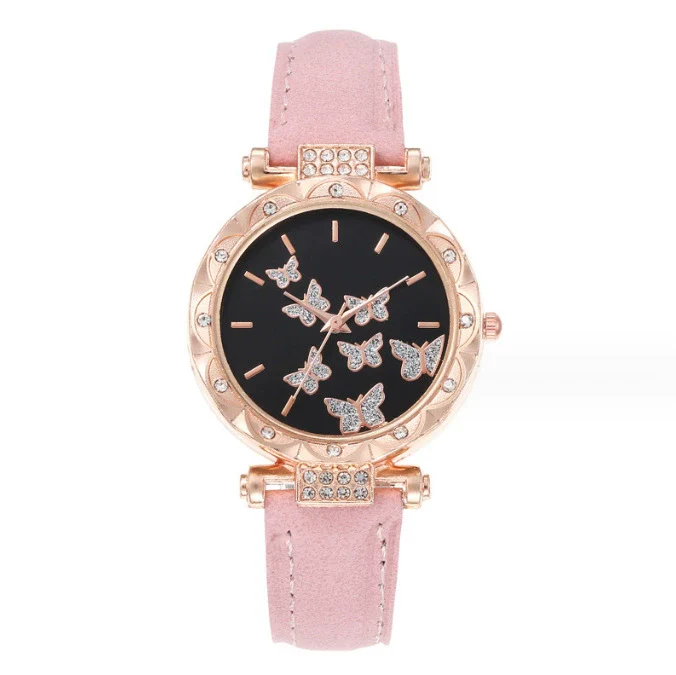 Women's Leisure Alloy Case Imitation Leather Strap Round Dial Wrist Watch - Image 11