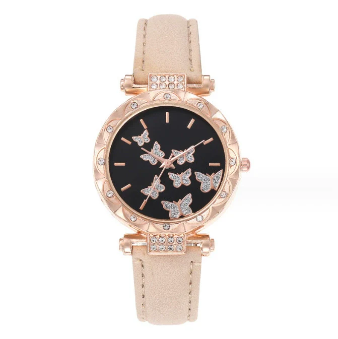 Women's Leisure Alloy Case Imitation Leather Strap Round Dial Wrist Watch - Image 12