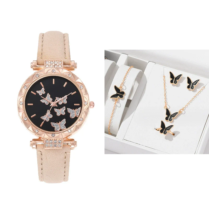 Women's Leisure Alloy Case Imitation Leather Strap Round Dial Wrist Watch - Image 16