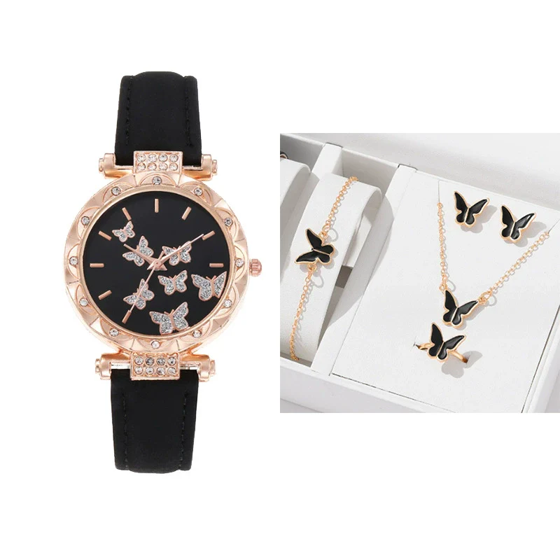 Women's Leisure Alloy Case Imitation Leather Strap Round Dial Wrist Watch - Image 2