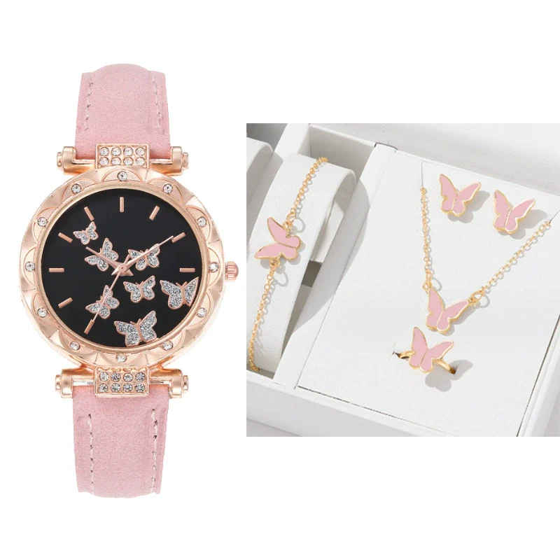 Women's Leisure Alloy Case Imitation Leather Strap Round Dial Wrist Watch - Image 3