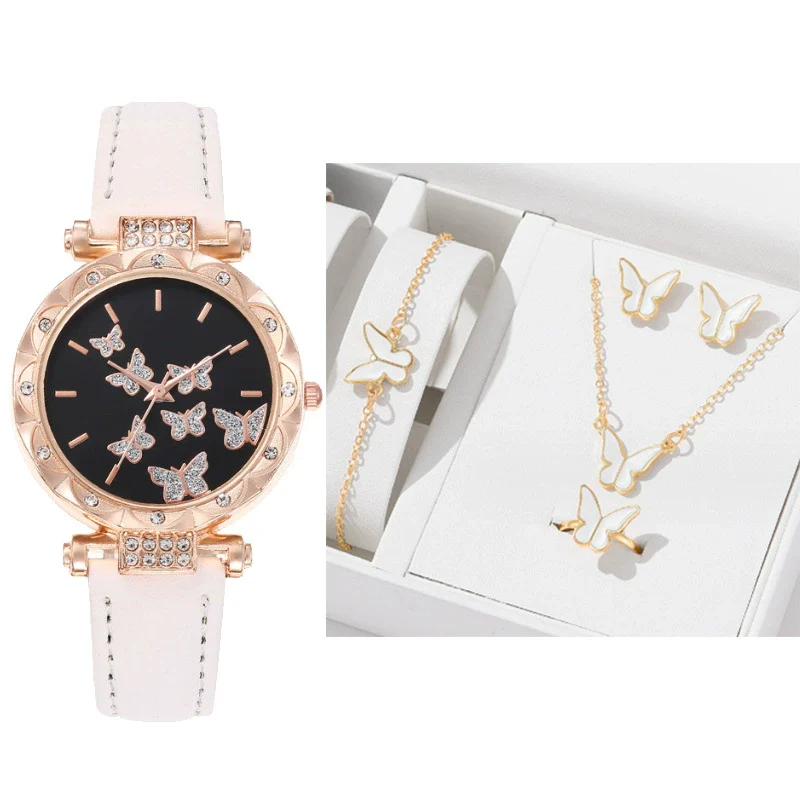 Women's Leisure Alloy Case Imitation Leather Strap Round Dial Wrist Watch - Image 4