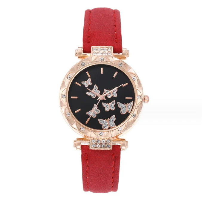 Women's Leisure Alloy Case Imitation Leather Strap Round Dial Wrist Watch - Image 6
