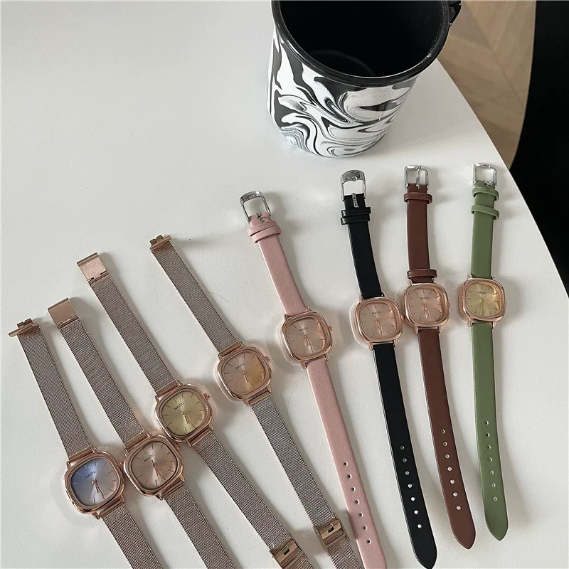 Women's Leisure Alloy Case Imitation Leather Strap Square Quartz Watch - Image 5