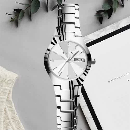Women's Leisure Automatic Movement Watch With Round Dial Steel Case Fine Steel Strap And Stainless Steel Buckle Genuine Waterproof - Image 11